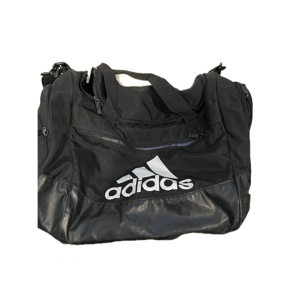 Adidas Defender Small White Black Gym Bag 18"x12"x10"